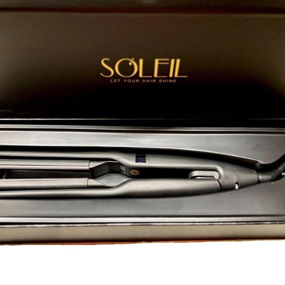 Soleil Ceramic Flat Iron Floating Plates Black "Dynamic Styler" $475